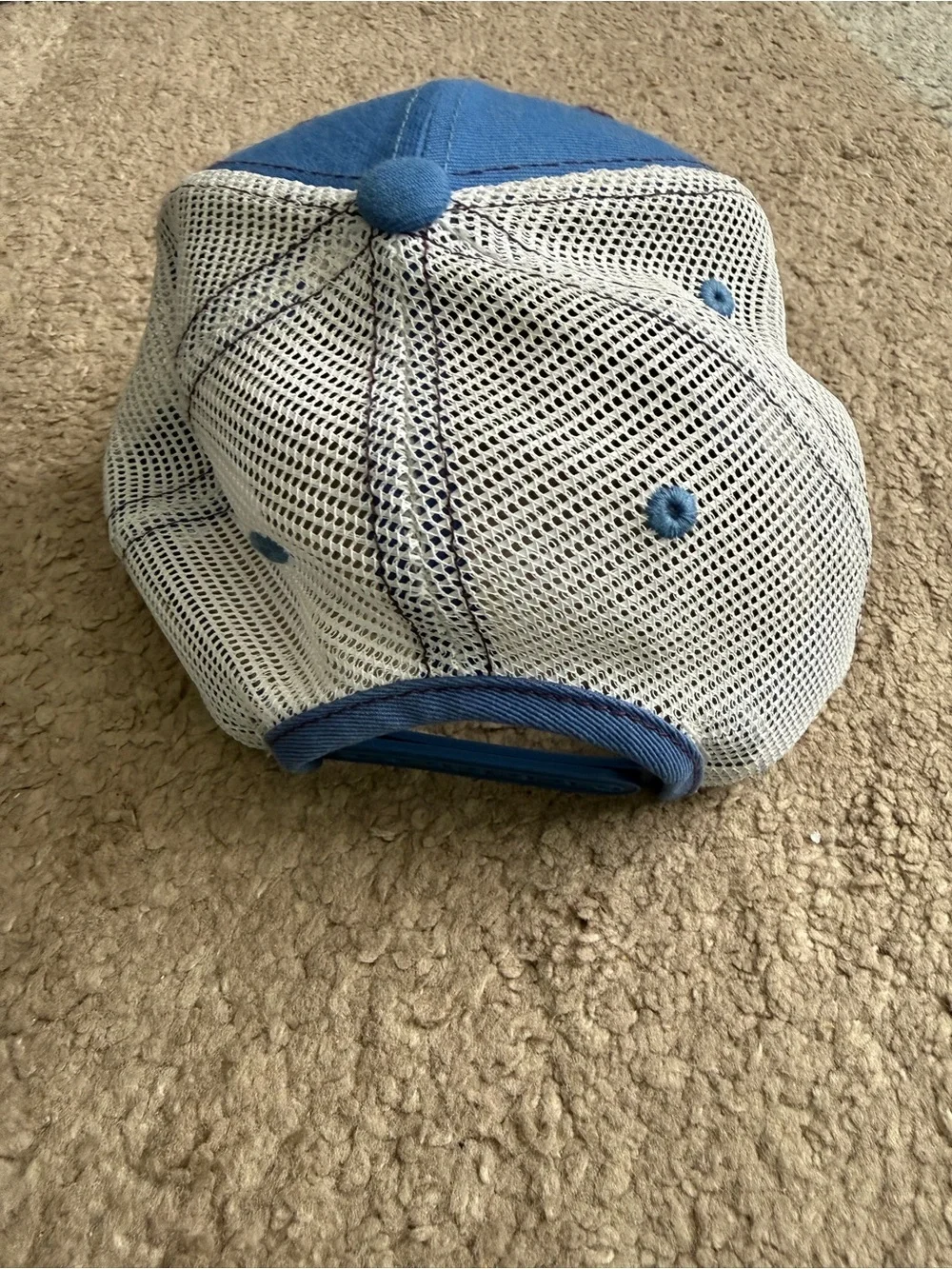 Blue Kids Shark Flatbill Trucker SnapBack Aksels Hat- Ages 2-8